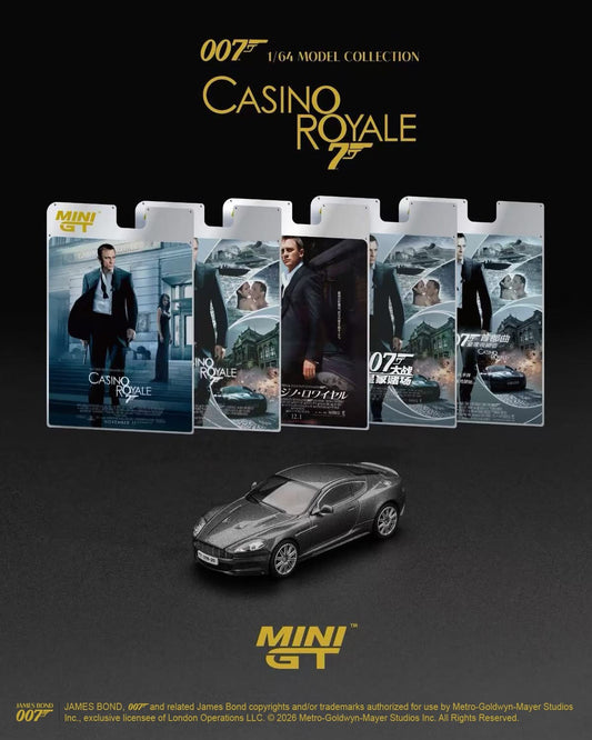 (Preorder) Mini GT 1:64 James Bond 007 - Aston Martin DBS "Casino Royale" / English Blister Packaging - MGT00917-007E