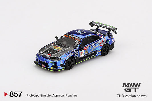 (Preorder) Mini GT 1:64 Nissan Silvia (S15) D-MAX  #46  D-MAX Racing 2023 D1 Grand Prix / D1 Blister Packaging