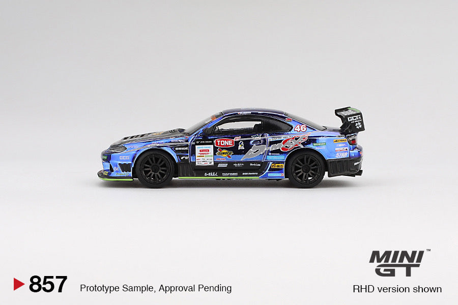 (Preorder) Mini GT 1:64 Nissan Silvia (S15) D-MAX  #46  D-MAX Racing 2023 D1 Grand Prix / D1 Blister Packaging