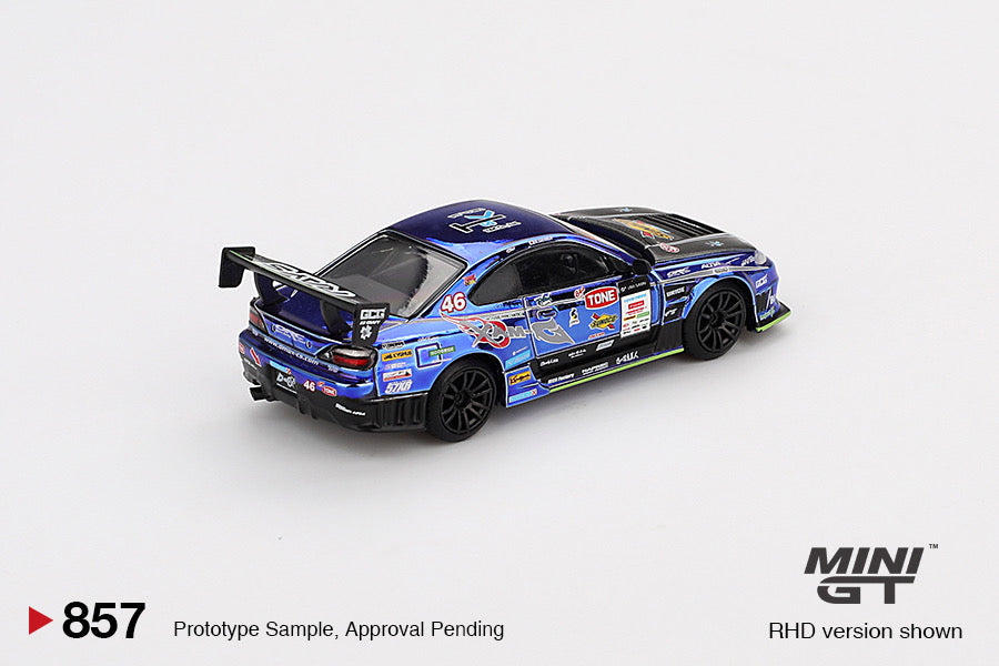 (Preorder) Mini GT 1:64 Nissan Silvia (S15) D-MAX  #46  D-MAX Racing 2023 D1 Grand Prix / D1 Blister Packaging