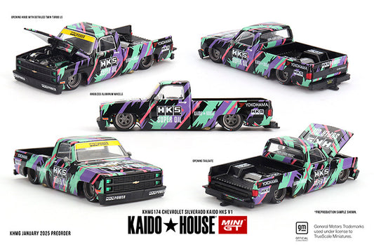 (Preorder) Kaido House x Mini GT 1:64 Chevrolet Silverado KAIDO HKS V1