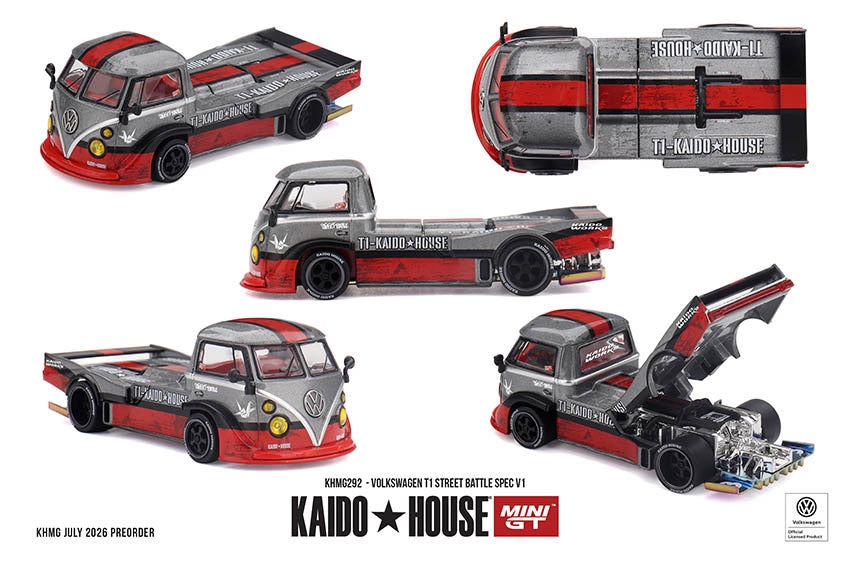 (Preorder) Kaido House x Mini GT 1:64 Volkswagen T1 Street Battle Spec V1 - KHMG292