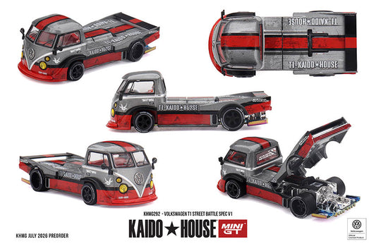 (Preorder) Kaido House x Mini GT 1:64 Volkswagen T1 Street Battle Spec V1 - KHMG292