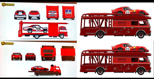 (Preorder) Hot Wheels 1:64 Team Transport 2025 H Case Assortment (Breakdown of double up yet to be confirmed)