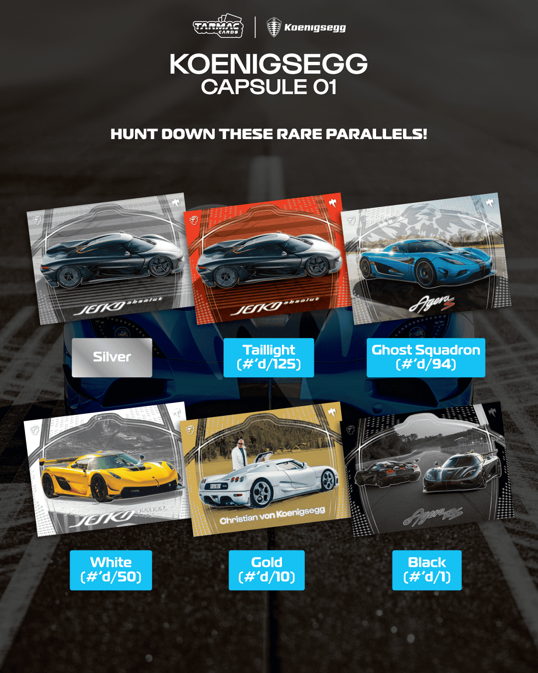 (Preorder) Tarmac Cards Koenigsegg Capsule 01