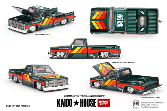 (Preorder) Kaido House x Mini GT 1:64 Chevrolet Silverado Kaido Works V3 - KHMG226
