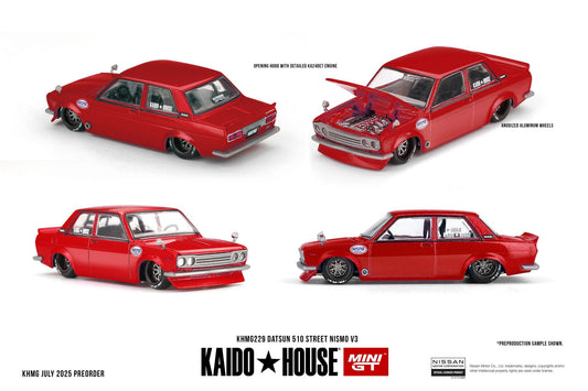 (Preorder) Kaido House x Mini GT 1:64 Datsun 510 Street Nismo V3 - KHMG229