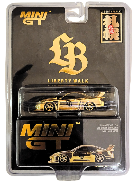 Mini GT 1:64 LB-Super Silhouette Nissan Silvia S15 Type 1 Sapporo Gold LBWK