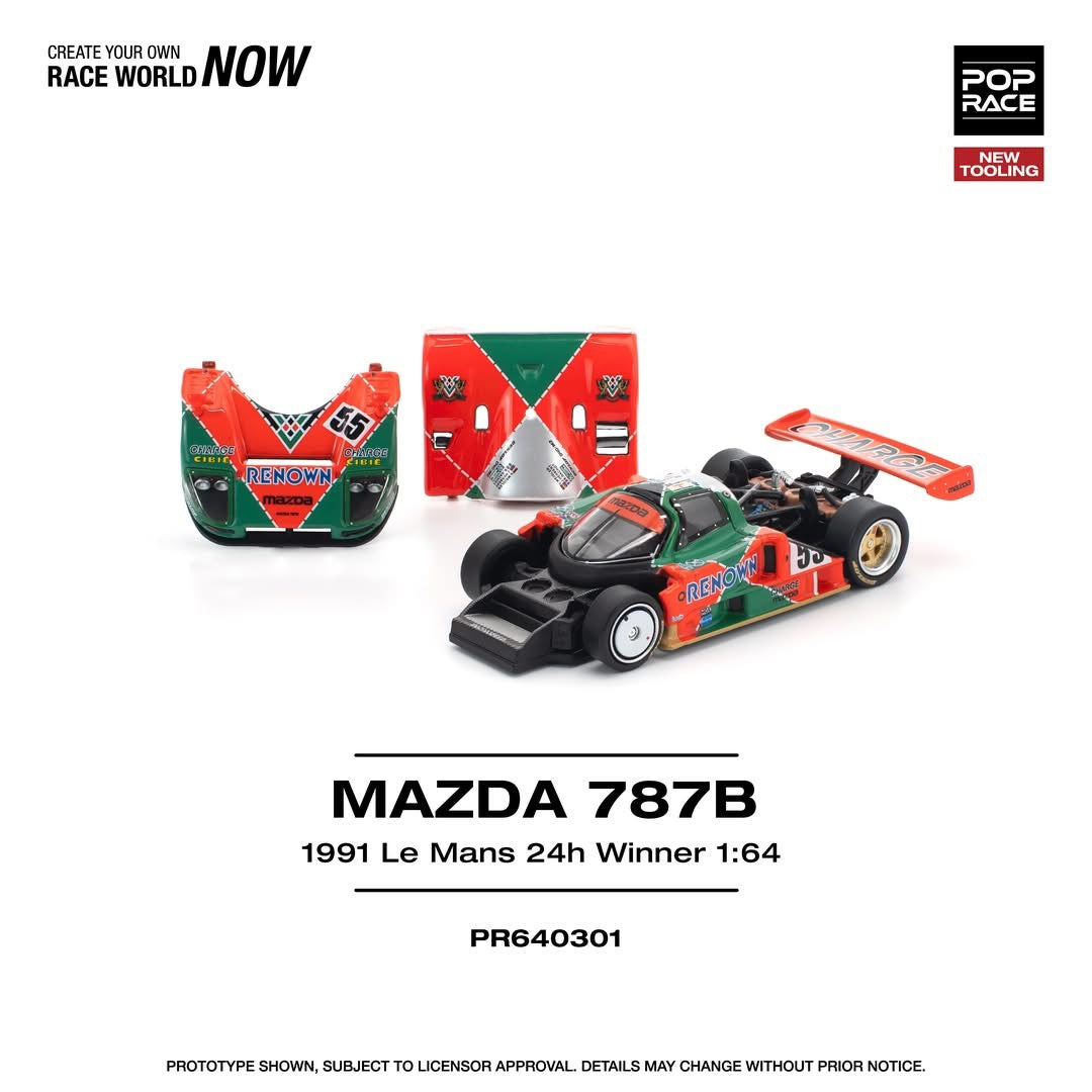 (Preorder) Pop Race 1:64 Mazda 787B 1991 LE MANS 24H WINNER