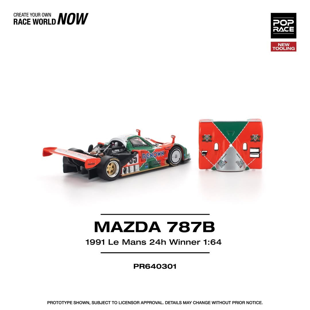 (Preorder) Pop Race 1:64 Mazda 787B 1991 LE MANS 24H WINNER