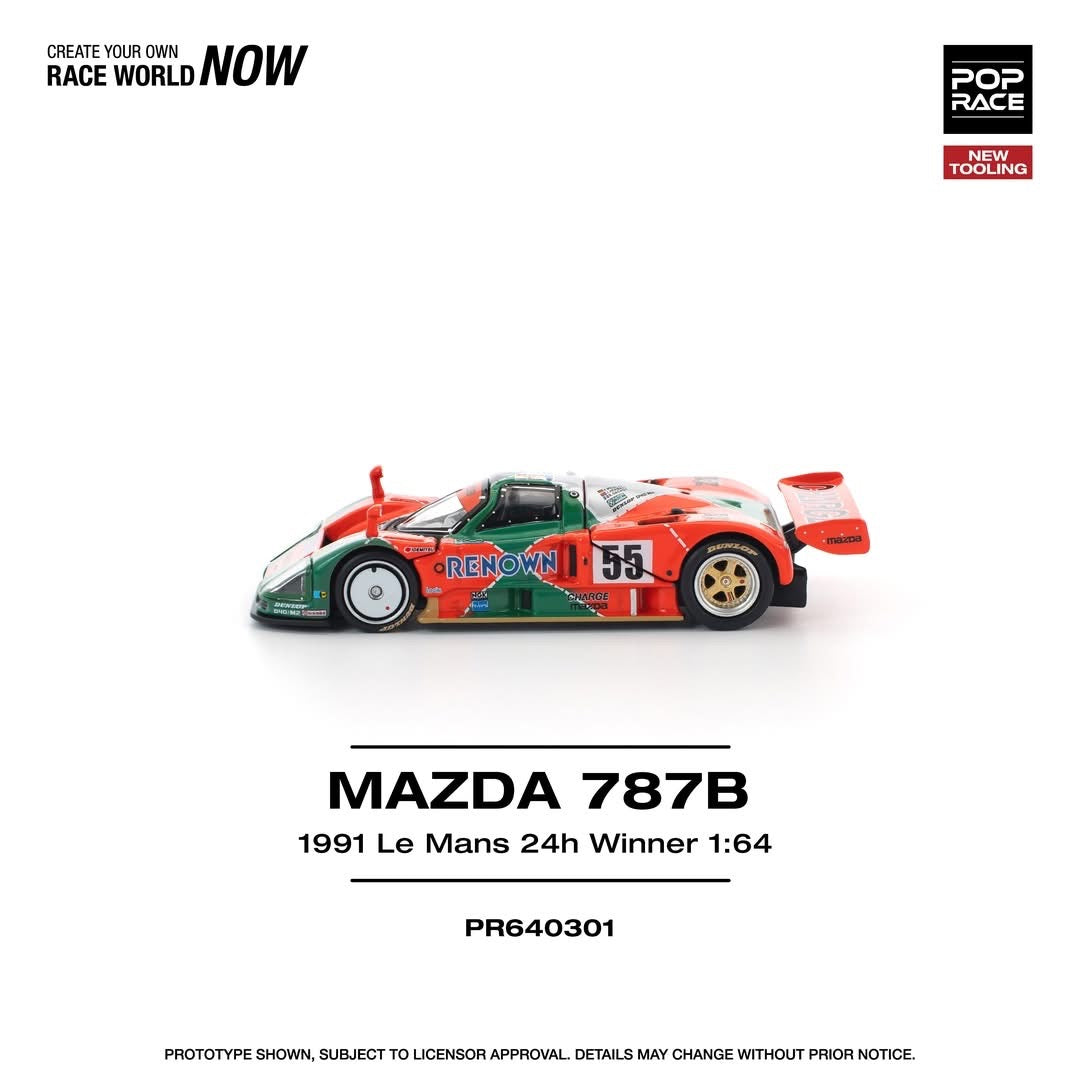 (Preorder) Pop Race 1:64 Mazda 787B 1991 LE MANS 24H WINNER