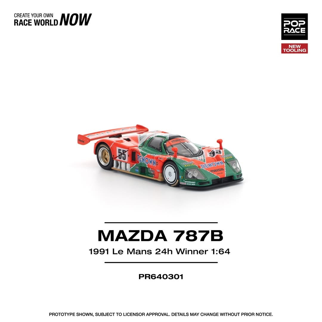 (Preorder) Pop Race 1:64 Mazda 787B 1991 LE MANS 24H WINNER