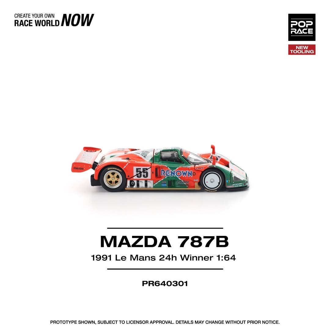 (Preorder) Pop Race 1:64 Mazda 787B 1991 LE MANS 24H WINNER