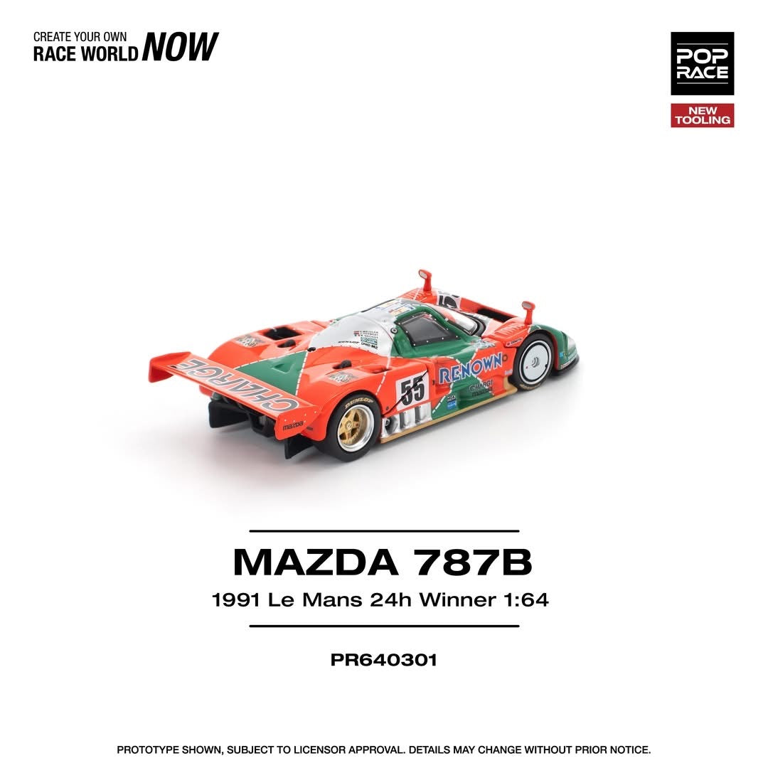(Preorder) Pop Race 1:64 Mazda 787B 1991 LE MANS 24H WINNER