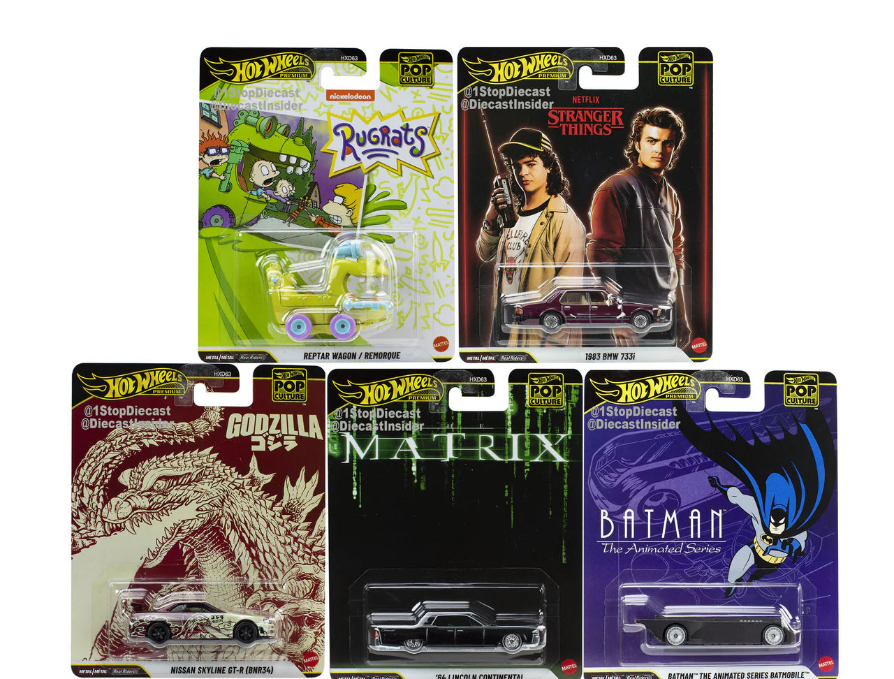 (Preorder) Hot Wheels Premium 1:64 Pop Culture 2025 N Assortment Complete Set 1-5