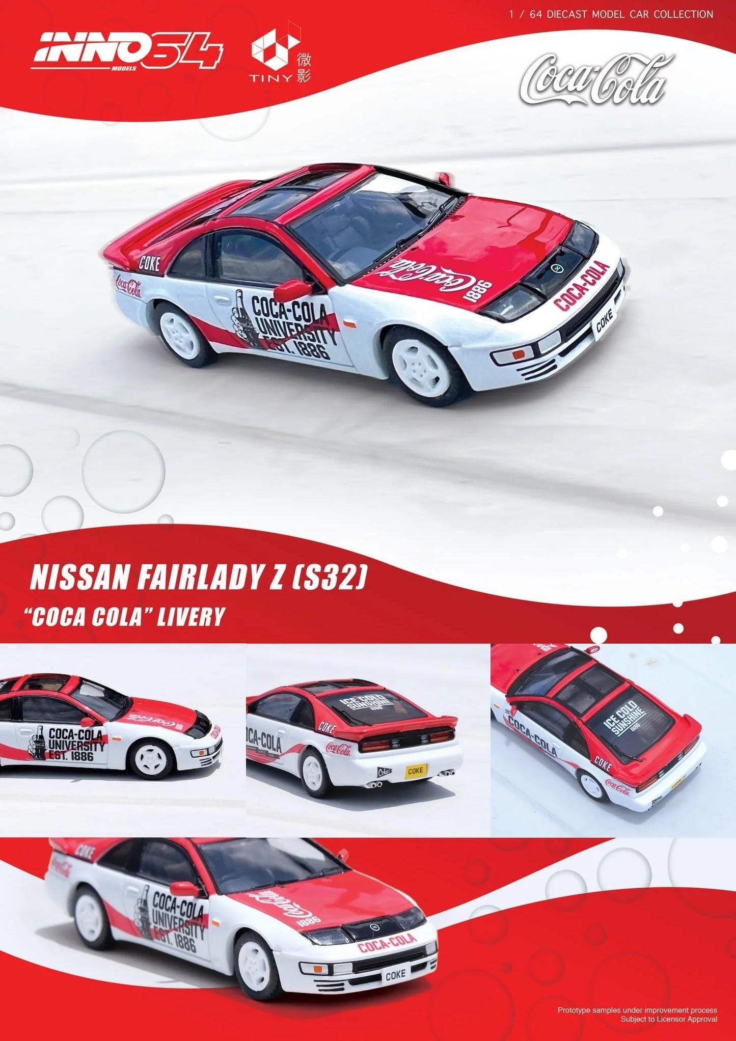INNO64 1:64 Nissan Fairlady Z (S32) - Coca Cola Livery