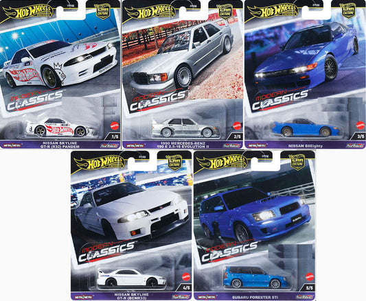 Hot Wheels 1:64 Car Culture 2024 Modern Classics Set of 5