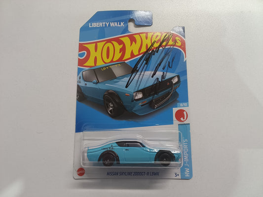 Hot Wheels Nissan Skyline 2000GT-R LBWK (Japan Card Hyuma Signed)