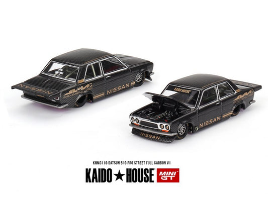 (Preorder) Kaido House x Mini GT 1:64 Datsun 510 Full Carbon Pro Street