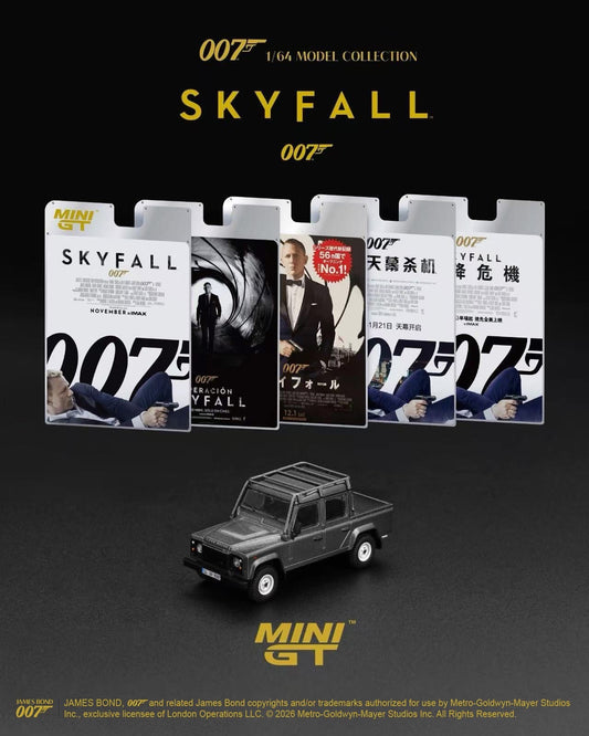 (Preorder) Mini GT 1:64 James Bond 007 - Land Rover Defender 110 Crew Cab “Skyfall” - MGT00918-007E