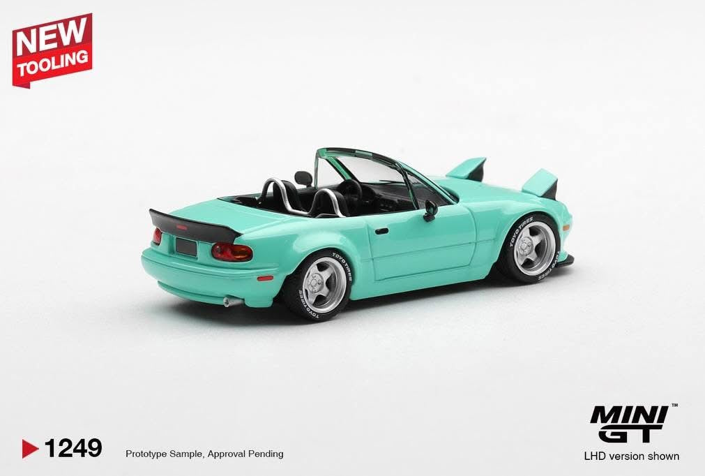 (Preorder) Mini GT 1:64 Mazda MX-5 (NA) Pandem Mint Green – NEW TOOLING - MGT01249