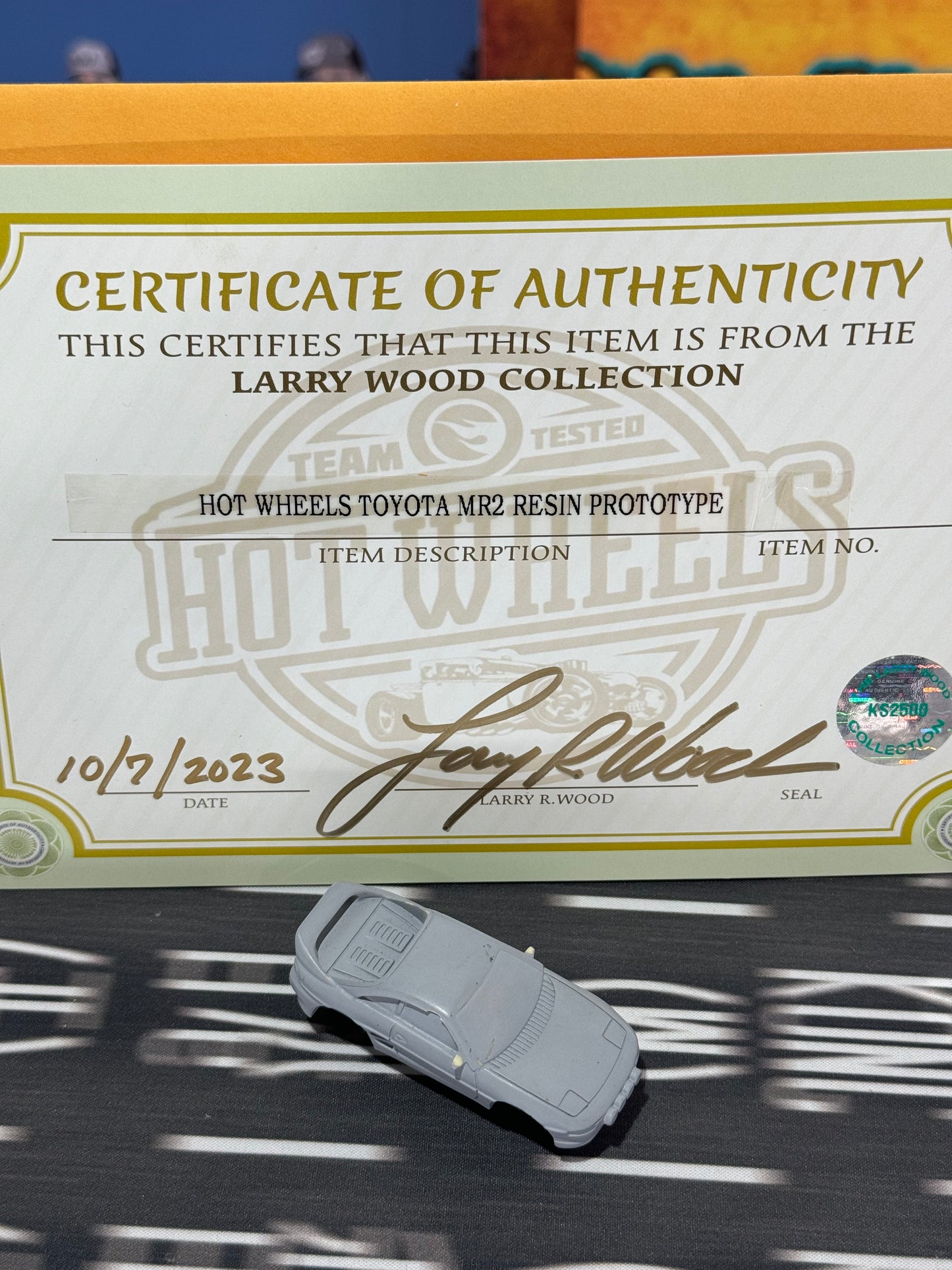 Hot Wheels Toyota MR2 Resin Prototype (Designed by Larry Wood)