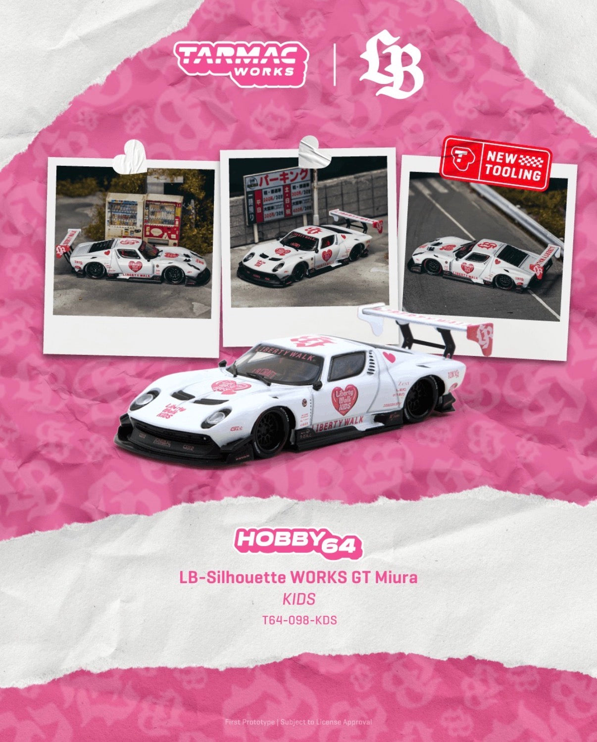 (Preorder) Tarmac Works 1:64 Hobby64 LB-Silhouette WORKS GT Miura KIDS