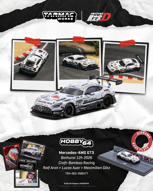 (Preorder) Tarmac Works 1:64 Hobby64 Bathurst 12h 2026 Craft-Bamboo Racing Ralf Aron / Lucas Auer / Maximilian Götz