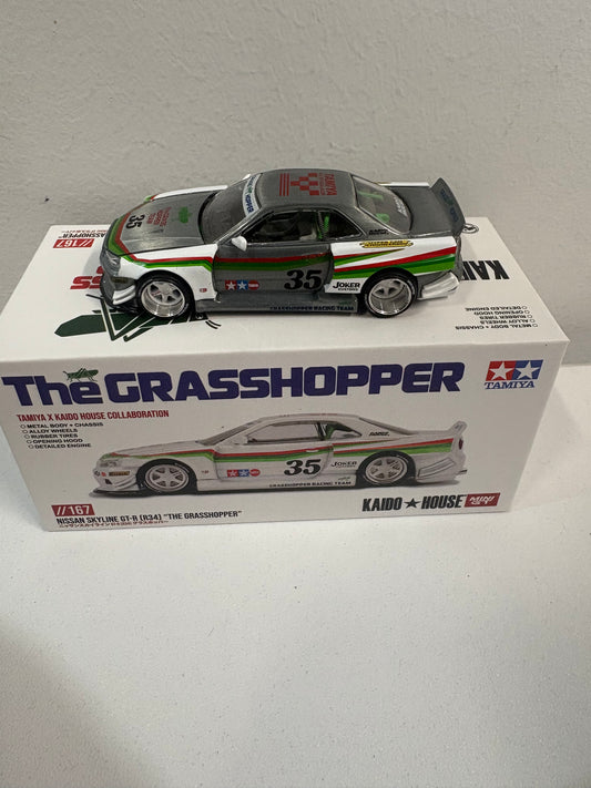 Kaido House x Mini GT 1:64  Nissan Skyline GT-R (R34) "The Grasshopper" - Chase Car