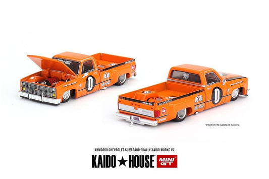 (Preorder) Kaido House x Mini GT 1:64 Chevrolet Silverado Dually Orange V2