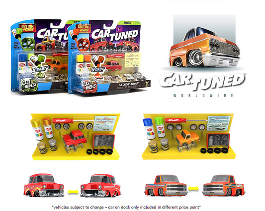 CarTuned 1:64 Custom Shop Castworks Assortment – 1987 Chevrolet C10 1956 Chevrolet Nomad