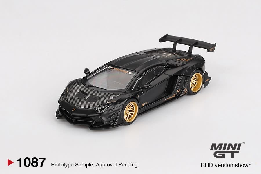(Preorder) Mini GT 1:64 LB★WORKS Lamborghini Aventador Limited Edition Matte Black - MGT01087
