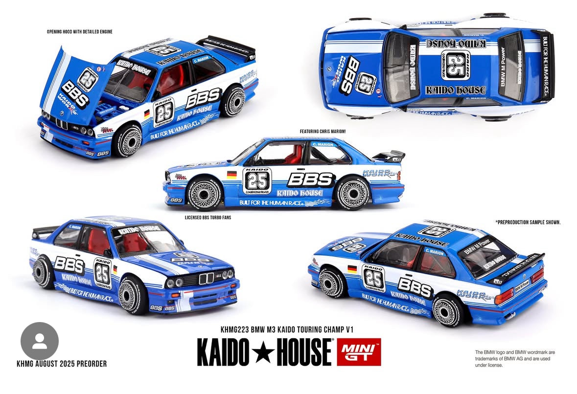 (Preorder) Kaido House x Mini GT 1:64 BMW M3 KAIDO TOURING CHAMP V1 - KHMG223