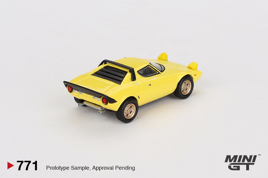 (Preorder) Mini GT 1:64 Lancia Stratos HF Stradale Giallo Fly (771)