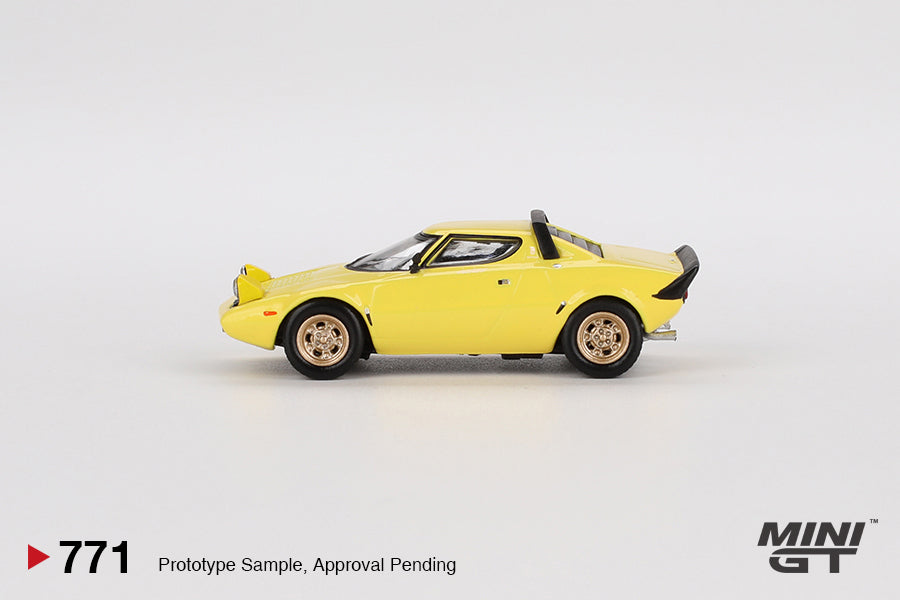 (Preorder) Mini GT 1:64 Lancia Stratos HF Stradale Giallo Fly (771)