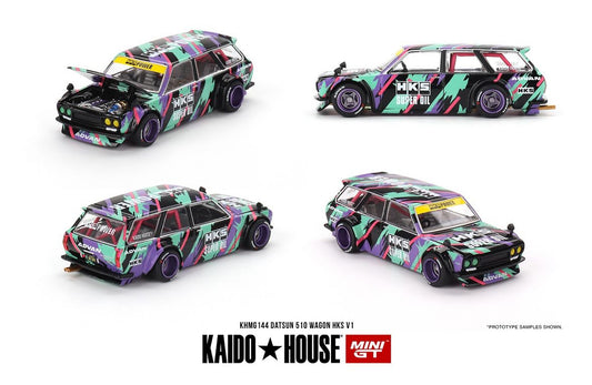 Kaido House x Mini GT 1:64 Datsun 510 Wagon HKS V1