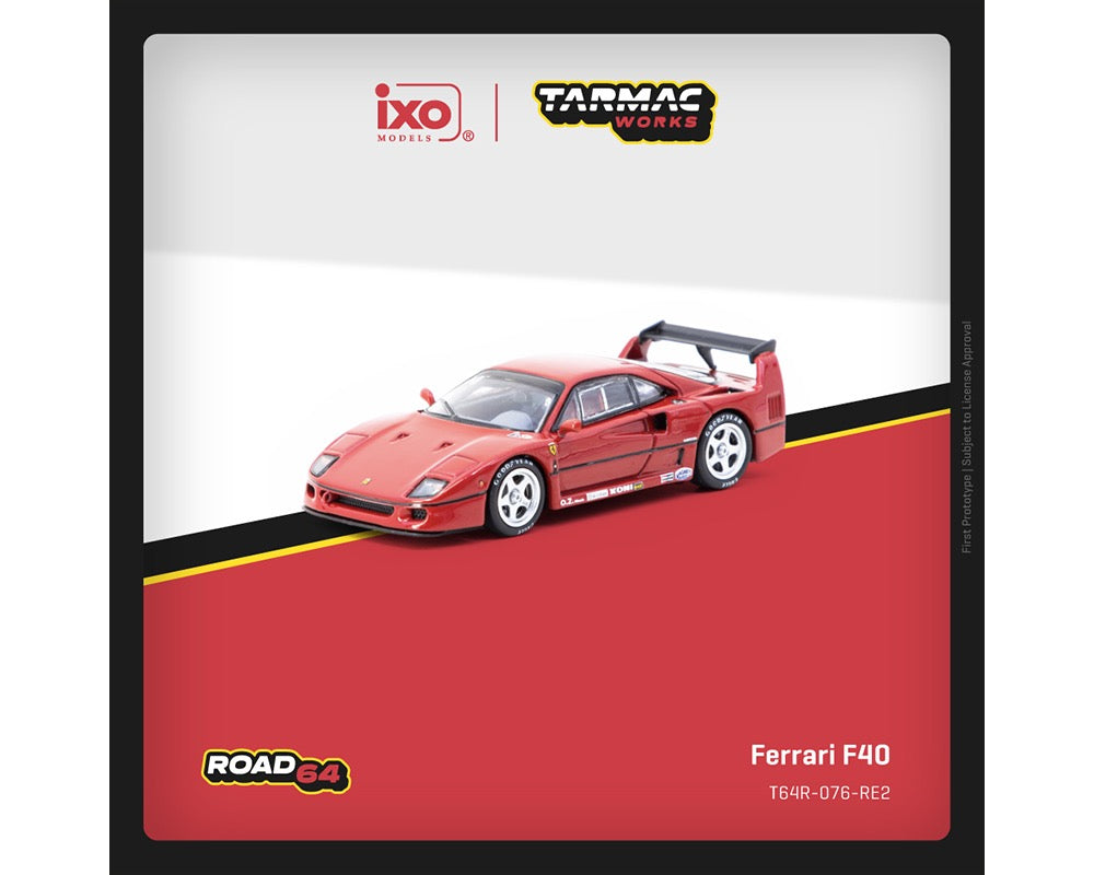 Tarmac Works 1:64 Ferrari F40 – Red – ixo Models Road64