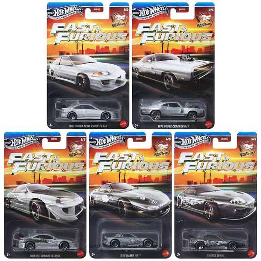 (Preorder) Hot Wheels Silver Series Fast & Furious Themed Mix 4 of 2026 - Set of 5