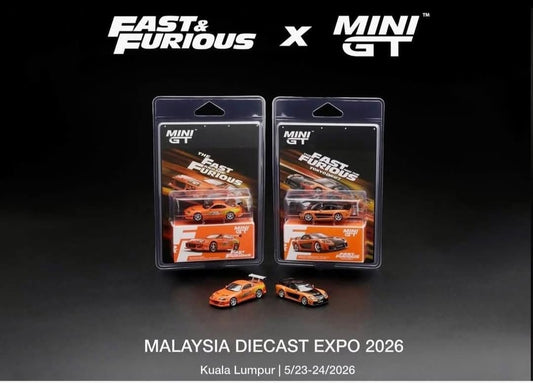Mini GT 1:64 MDX 2026 Exclusive Fast & Furious Toyota Supra & Mazda RX-7 Veilside