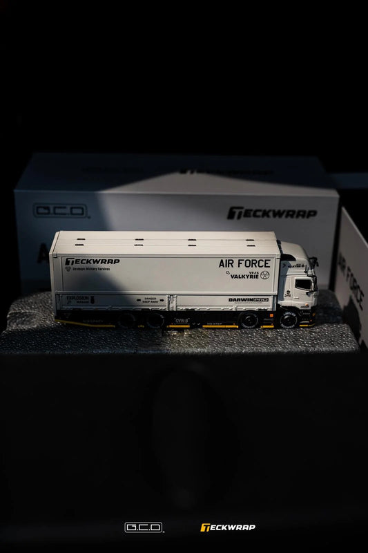GCD x Teckwrap x DarwinPro - Hino 700 Transport Car Truck in DarwinPro Air force Livery - Hobby Expo China
