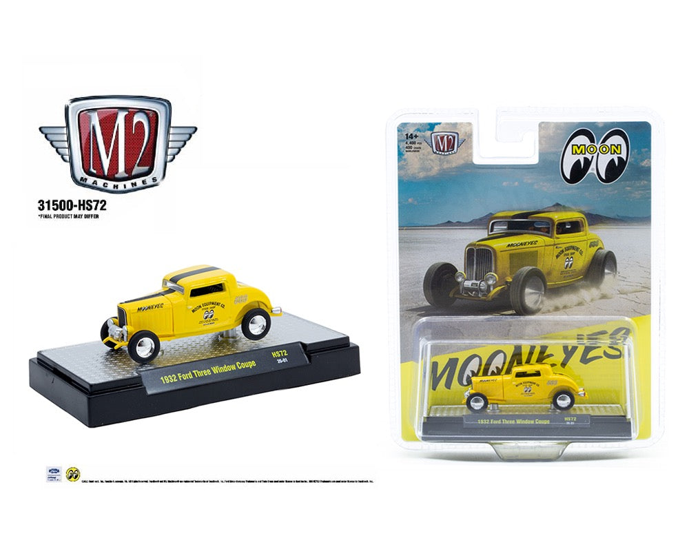 M2 Machines 1:64 1932 Ford Three Window Coupe ” Mooneye’s” – Hobby Exclusive