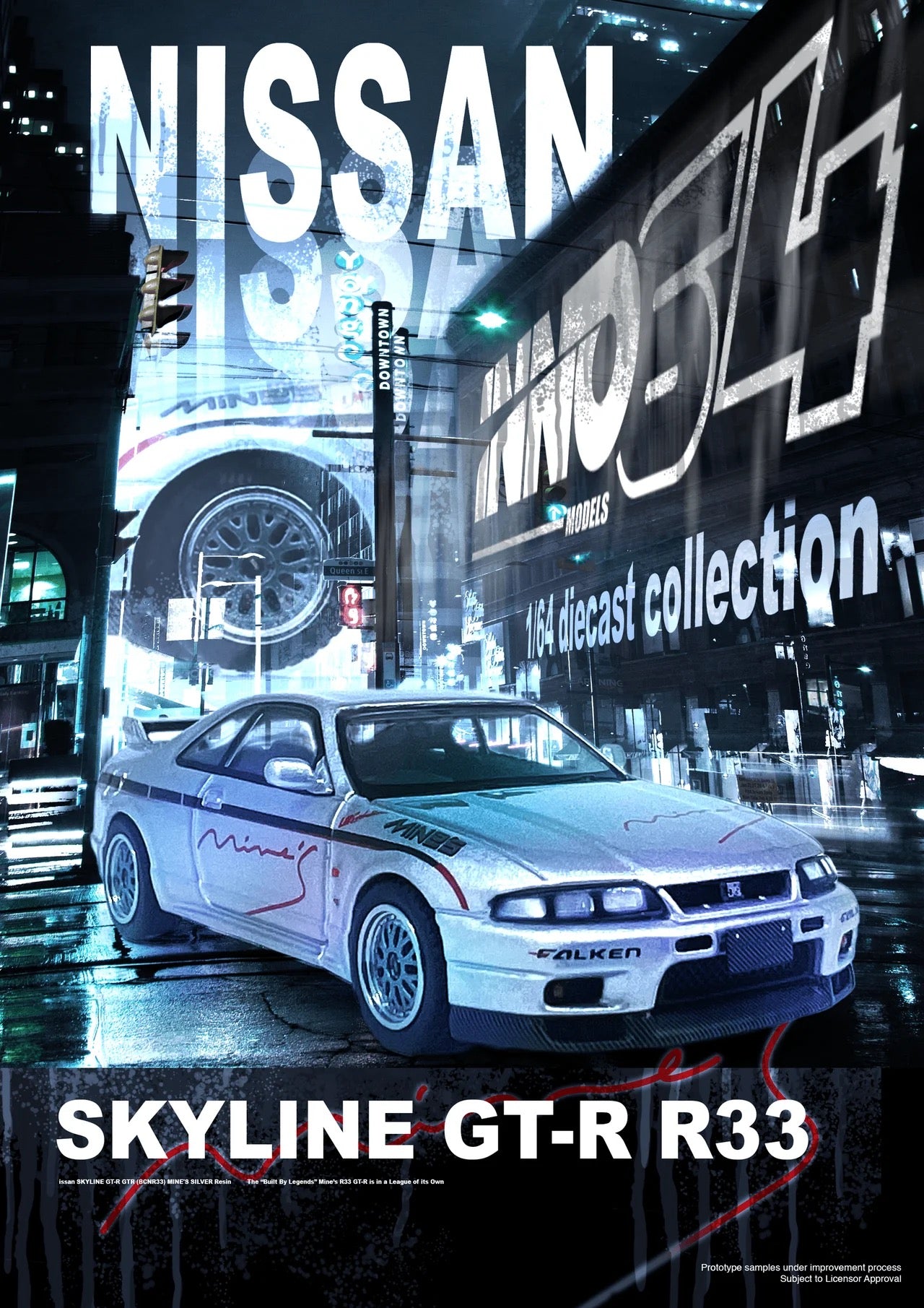 INNO64 1:64 Nissan Skyline GT-R (R33) Tuned By Mines
