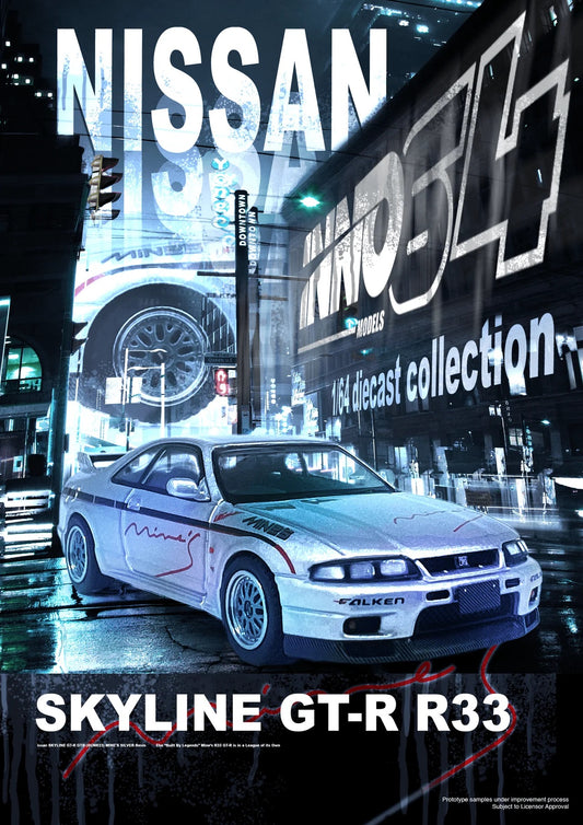 INNO64 1:64 Nissan Skyline GT-R (R33) Tuned By Mines