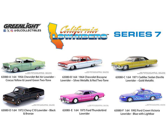 (Preorder) Greenlight 1:64 California Lowriders Series 7 Assortment – California Lowriders