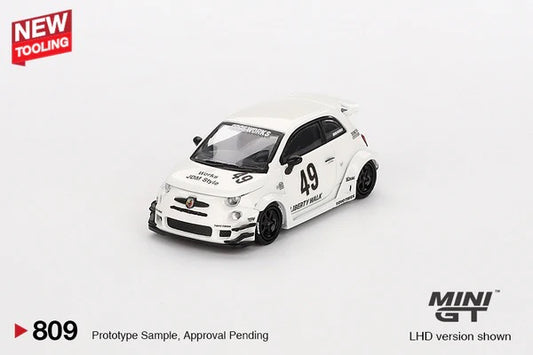 (Preorder) Mini GT 1:64 LB-WORKS x Abas Works ABARTH 595 Gara White MGT00809-L