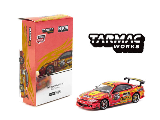 (Preorder) Tarmac Works 1:64 HKS Hiper Silvia RS-2 Special Edition – Red Chrome