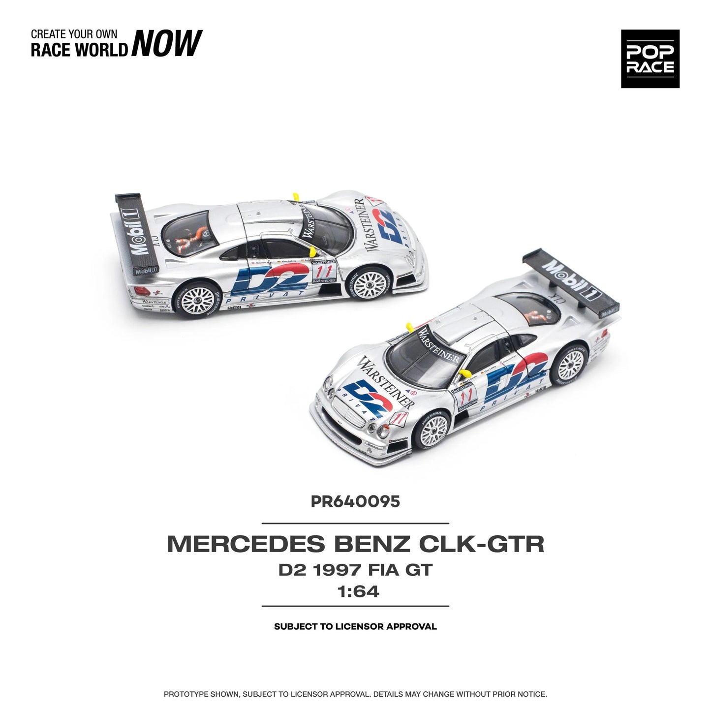 Pop Race 1:64 Mercedes-Benz CLK AMG GTR – 1997 FIA GT D2 Private