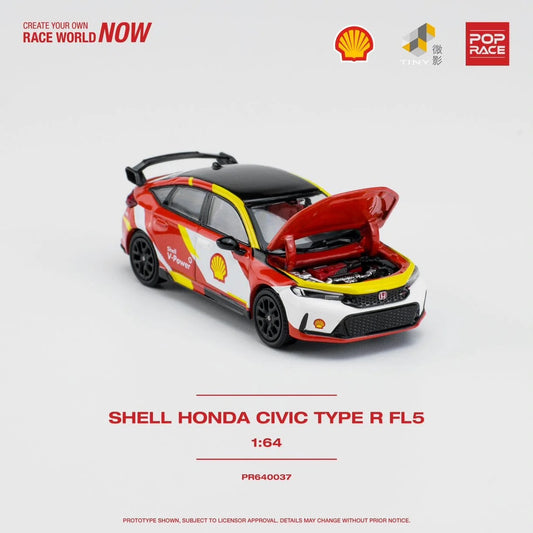 Pop Race x Tiny 1:64 Shell Honda Civic Type R FL5