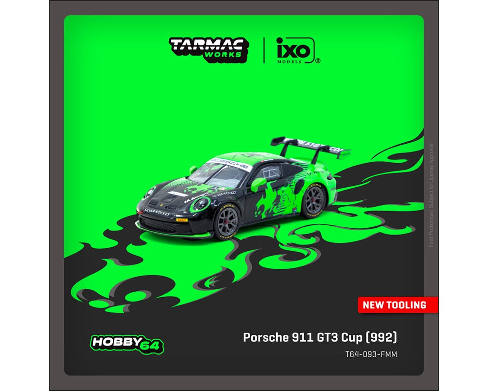 Tarmac Works 1:64 Porsche 911 GT3 Cup (992) Fire Monkey Motorsport – ixo Models Hobby64