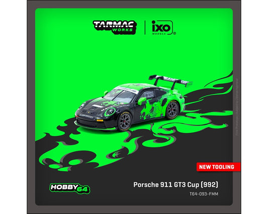 Tarmac Works 1:64 Porsche 911 GT3 Cup (992) Fire Monkey Motorsport – ixo Models Hobby64
